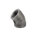 1 in. FIP x 1 in. FIP Black Pipe Elbow Fitting, 45° - Threaded, 1-Pack