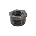1-1/4 in. x 1 in. MIP x FIP Malleable Iron Black Pipe Hex Bushing Fitting - 1-Pack