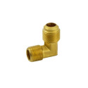 ProLine 1/2 in. Flare x 3/8 in MIP Brass Reducing Elbow Fitting, 90° - Threaded, 1-Pack