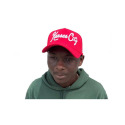 Red Kansas City Hat With White Lettering