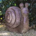 Garden Snail Garden Statue In Relic Lava Finish
