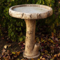 Birch Birdbath In Hi-Tone Finish