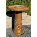 Wetlands Cherry Blossom Birdbath In Relic Hi-Tone Finish