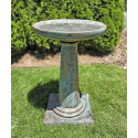 Tulip Bouquet Birdbath In Bronze Patina Finish