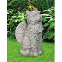 Angelic Cat Statue In Trevia Greystone Finish
