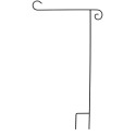Black Wrought Iron Garden Flag Stand