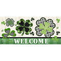 Patterned Shamrocks Mini Door Mat