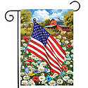 American Flower Field Garden Flag