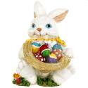 Mortimer Easter Bunny With Eggs Statue