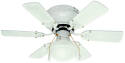 Twister 30-Inch White Indoor LED 6-Blade Ceiling Fan