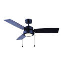 42-Inch 3-Blade Matte Black Wallis LED Ceiling Fan