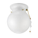 6 x 7-1/4-Inch 1-Light White Wall/Ceiling Mount Light Fixture