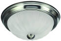 11 x 4-5/8-Inch 2-Light Brushed Pewter Flush Mount Ceiling Light Fixture