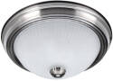 13 x 5-1/2-Inch 2-Light Brushed Pewter Flush Mount Ceiling Light Fixture