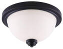 13 x 7-Inch 2-Light Matte Black Flush Mount Portia Ceiling Light Fixture