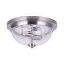 13 x 6-Inch 2-Light Brushed Nickel Flush Mount New Yorker Ceiling Light Fixture
