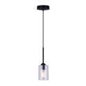 5-1/8 x 14-1/2 To 60-Inch 1-Light Matte Black Hampton Pendant Light