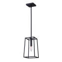 6-1/2 x 19-1/2 To 61-1/2-Inch 1-Light Matte Black Wexford Pendant Light