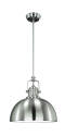 9 x 11-3/4 To 59-3/4-Inch 1-Light Brushed Nickel Polo Pendant Light
