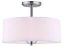 14-1/2 x 10-1/2-Inch 3-Light Brushed Pewter Semi-Flush Mount Pier Ceiling Light Fixture