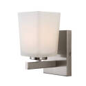4-3/4 x 8-1/2-Inch 1-Light Brushed Nickel Hartley Vanity Light Fixture