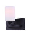 8-1/4 x 8-1/2-Inch 1-Light Matte Black Hampton Vanity Light Fixture