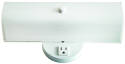12 x 4-1/2-Inch 2-Light White Vanity Light Fixture