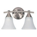 12-1-2 x 9-Inch 2-Light Brushed Pewter Grace Vanity Light Fixture