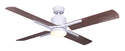 52-Inch Ceiling Fan - Loxley LED White With Opal Glass And Weathered Oak Blades