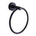 Wall-Mount Towel Ring - Matte Black, Cain Collection
