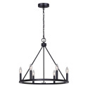 6-Light Mara Chandelier In Matte Black