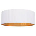 2-Light Rexton Flush Mount In White-Gold