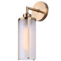 Daphne 1-Light Wall Fixture Frosted Glass And Gold