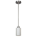 Brushed Pewter Margo Pendant Light With Line Painted Glass