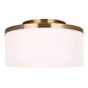 3 Light Kinslea Flush Mount In Gold With Opal Glass