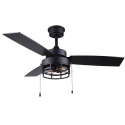 ATTLEY 42-Inch Matte Black Indoor LED 3-Blade Ceiling Fan