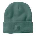 Slate Green Knit Beanie With Carhartt Patch