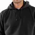 2X-Large Black Midweight Hooded Pullover Sweatshirt