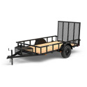 5-1/2-Foot x 10-Foot Trailer With Wood Floor and Square Rail