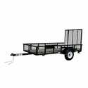 5 ft X 10 ft Wood Floor Trailer With Mesh High Sides