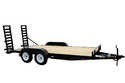 7 ft X 16 ft Wood Floor Dove Tail Trailer With Fold Up Ramps