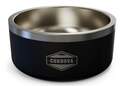 64-Ounce Black Stainless Steel Dog Bowl