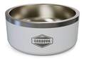 64-Ounce White Stainless Steel Dog Bowl