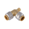 1/2-Inch Max Brass Push 90-Degree Elbow with Drain/Vent