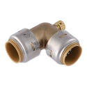 3/4-Inch Max Brass Push 90-Degree Elbow with Drain / Vent