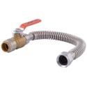 3/4-inch  x 3/4-inch Max Brass Push Corrugated Water Heater Connector with Ball Valve