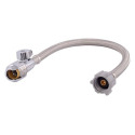 1/2-Inch X 7/8-Inch Max Stainless Steel Braided Toilet Connector with Straight Stop Valve