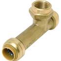 1/2-Inch Female Iron Pipe Center Slip Pipe Tee