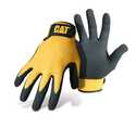 Yellow Nylon Gloves With Nitrile Coated Palm 