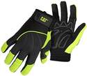 Cat Cat012224m High-Visibility Utility Gloves, M, Adjustable-Wrist Cuff, Green, Fabric/Synthetic Leather